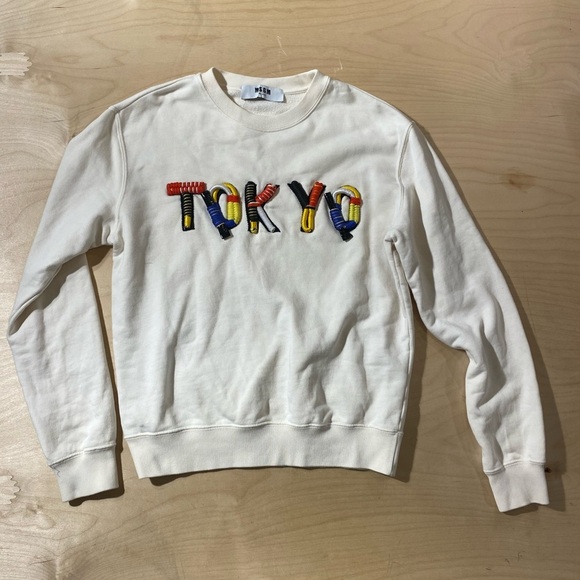 MSGM Milano Colorful Tokyo Embroidered Sweatshirt Small (MT) - Picture 3 of 9